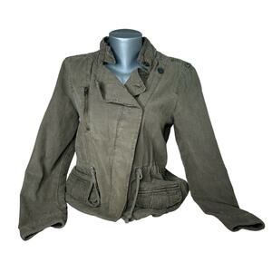 Lucky Brand Women's Army Green Olive Utility Jacket Field Size Medium